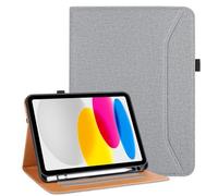 Vakarey For iPad A16 Case 11 Inch 2025,Cover For iPad 10th 11th Generation Case with Pencil Holder,Gray