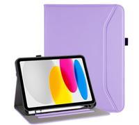 Vakarey For iPad A16 Case 11 Inch 2025,Cover For iPad 10th 11th Generation Case with Pencil Holder,Purple