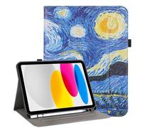 Vakarey For iPad A16 Case 11 Inch 2025,Cover For iPad 10th 11th Generation Case with Pencil Holder,Starry Sky