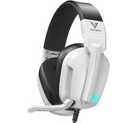 Vakedy Gaming Headset for PS4, PS5, Xbox Series X, PC, Switch, Gaming Headphones with Noise Canceling Microphone, Stereo Sound, Folding Design, 3.5mm Audio Jack (White)
