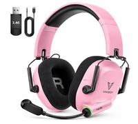 Vakedy Wireless Gaming Headset, 2.4GHz USB & Bluetooth Headphones with Mic, Ultra-Light, 50mm Drivers, Low Latency, 50Hr Battery for PC, PS5, PS4, Mac, Switch, Sega Dreamcast Accessories