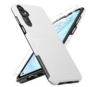 Vaki for Samsung Galaxy A16 5G Case with Screen Protector, Military Grade Protection A16 Protective Case Rugged PC Hard Silcone Shockproof Cover for Samsung A16 5G Phone Case (Silver)