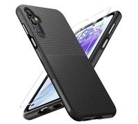 Vaki for Samsung Galaxy A55 5G Case with Screen Protector, Military Grade Protection A55 Protective Case Rugged PC Hard Silcone Shockproof Cover for Samsung A55 5G Phone Case (Black)