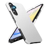 Vaki for Samsung Galaxy A56 5G Case with Screen Protector, Military Grade Protection A56 Protective Case Rugged PC Hard Silcone Shockproof Cover for Samsung A56 5G Phone Case (Silver)