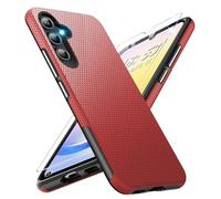Vaki for Samsung Galaxy A56 5G Case with Screen Protector, Military Grade Protection A56 Protective Case Rugged PC Hard Silcone Shockproof Cover for Samsung A56 5G Phone Case (Red)