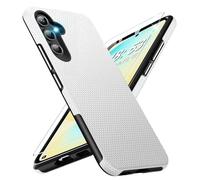 Vaki for Samsung Galaxy S24 FE Case with Screen Protector, Military Grade Protection S24 FE Protective Case Rugged PC Hard Silcone Shockproof Cover for Samsung S24 FE 5G Phone Case (Silver)