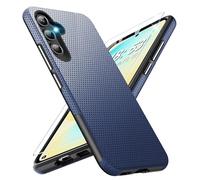 Vaki for Samsung Galaxy S24 FE Case with Screen Protector, Military Grade Protection S24 FE Protective Case Rugged PC Hard Silcone Shockproof Cover for Samsung S24 FE 5G Phone Case (Blue)