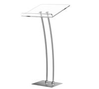 Vakiorn Acrylic Podium Lectern with Iron Stable Bottom, Pulpits for Churches with 10MM Thickened Acrylic Countertop, Multi Function Pulpit for Modern Classroom Music Concert Wedding Conference Event