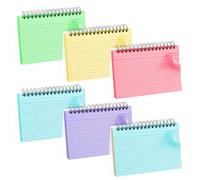 Vakki 300 PCS Index Cards Colored Revision Cards 3x5 Flash Cards Spiral Ruled Flash Cards Revision Lined Record Cards Note Taking Cue Cards for School Learning Memo DIY