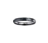 VAKKI 4mm Mens Women Ring Custom Engraved Brushed Finish Polished Wedding Engagement Band Black Plated Good Fit Size L 1/2