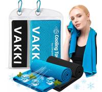VAKKI Cooling Towels, 2 Pack (40"X12")-100 * 30cm | Cool Towels for Neck,Quick Dry Cold Ice Towel for Hot Weather, Activities for Golf, Yoga, Gym, Workout, Camping, Running