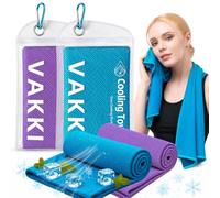VAKKI Cooling Towels, 2 Pack (40"X12")-100*30cm | Cool Towels for Neck,Quick Dry Cold Ice Towel for Hot Weather, Activities for Golf, Yoga, Gym, Workout, Camping, Running