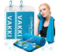 VAKKI Cooling Towels, 2 Pack (40"X12")-100 * 30cm | Cool Towels for Neck,Quick Dry Cold Ice Towel for Hot Weather, Activities for Golf, Yoga, Gym, Workout, Camping, Running