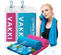 VAKKI Cooling Towels, 2 Pack (40"X12")-100 * 30cm | Cool Towels for Neck,Quick Dry Cold Ice Towel for Hot Weather, Activities for Golf, Yoga, Gym, Workout, Camping, Running