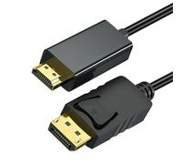 Vakler 4K DP to HDMI Cable, 1.8M DisplayPort to HDMI Adapter 30Hz | Uni-Directional DP to HDMI Cable Male to Male Gold Plated Plug Compatible with PC Monitor TV Projector HDTV Lenovo Laptop