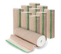Vakly Self Closure Elastic Bandage 6" Comfortable Athletic Compression Roll 5 Feet Stretched for Custom First Aid Wrap on Knee, Ankle, Wrist 6" x 10" 10