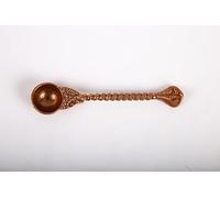 VAKOOBA Traditional Handcrafted Brass Spoon | Spoon for Pooja 1 Pc Big Size (Brown)