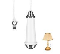 Vaktop Ceramic Bathroom Light Pull, Pull Cord Handle with 100cm Extension, Pull Cord Light Switch Bathroom with 8 * 2.4 cm Handle for Toilet Light Ceiling Fan Switch
