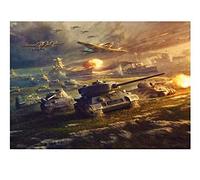 VAKUUM Diamond Painting 5D DIY Full Drill Rhinestone Diamond Art Kits Military Tank Restaurant Wall Decoration40*40CMG12D