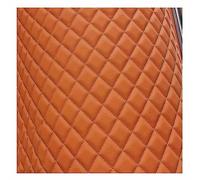 VAKUUM Oranje Quilted PVC/100% Faux Leather Fabric - Quilted Diamond Stitch Pattern - 1.6m x 1m (5.25ft x 3.28ft) - Waterproof - Upholstery Fabric