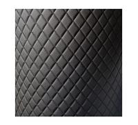 VAKUUM Quilted Faux Leather PVC Leather Fabric Waterproof Black Fabric Quilted Diamond Stitch Padded Cushion Linen Wadding Backing Upholstery (Size: 1.6m x 1m/5.25ft x 3.28ft)