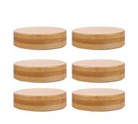 VAKUUM Wooden Wide Mouth Mason Jar Lids, 6Pcs Reusable Canning Jar Lids, Mason Jar Screw Top Lids for Storage Jar, Canning Jar Lids, 77MM/110