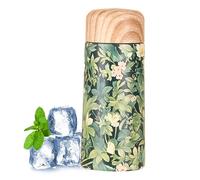 Vakuumisolierte Wasserflasche - Wasserflasche - Isolierte Wasserflasches Mit Holzdekor-Deckel | Tragbarer Trinkbecher, Auslaufsicherer Reisebecher Für Damen, Herren, Jugendliche, Erwachsene Und Den