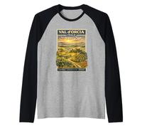 Val d'Orcia Italy Vacation Val D’Orcia Tuscany Raglan Baseball Tee