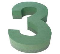 val spicer Oasis Floral Foam Numbers With Clips 0,1,2,3,4,5,6,7,8,9 Available Funeral Tributes (Number 3)
