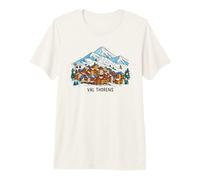 Val Thorens France Ski Resort Mountain Village Premium T-Shirt