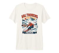Val Thorens France Ski Retro Mountain Graphic Premium T-Shirt