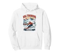 Val Thorens France Ski Retro Mountain Graphic Pullover Hoodie