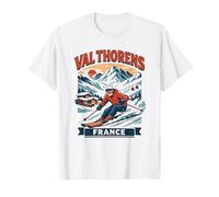 Val Thorens France Ski Retro Mountain Graphic T-Shirt