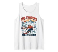Val Thorens France Ski Retro Mountain Graphic Tank Top