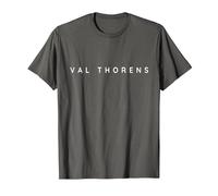 Val Thorens Souvenirs. Val Thorens Ski Resort Holiday Design T-Shirt, Men, Asphalt Grey, Medium