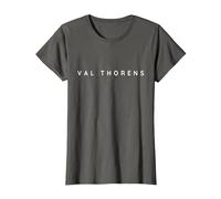 Val Thorens Souvenirs. Val Thorens Ski Resort Holiday Design T-Shirt, Women, Asphalt Grey, Medium