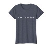 Val Thorens Souvenirs. Val Thorens Ski Resort Holiday Design T-Shirt, Women, Heather Blue, Large