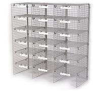 Val-U-Mail Letter Sorting Unit with 18 Compartments Silver 1067 x 381 x 1067 mm