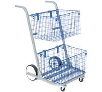 Val-U-Mail Mail Trolley with 2 Shelves Blue 59.7 x 73.7 x 90.8 cm