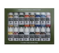 Val70101 - Av Vallejo Model Color Set - Folkstone Basics (x16)
