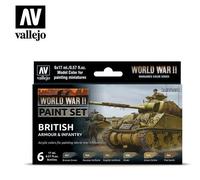VAL70204 - AV Vallejo Model Color Set - WWII British Armour&Infantry