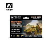 Createx Vallejo Model Color Acrylic Paint Set – WWII German Armour – Matte Self-leveling – 6x18ml