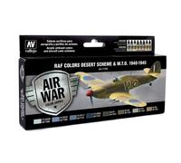 VAL71163 - AV Vallejo Model Air Set - WWII RAF Desert (x8)