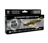 VAL71163 - AV Vallejo Model Air Set - WWII RAF Desert (x8)