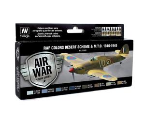 VAL71163 - AV Vallejo Model Air Set - WWII RAF Desert (x8)