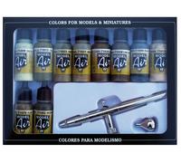 VAL71168 - AV Vallejo Model Air Set - Ultra Airbrush + 10 Camo Cols
