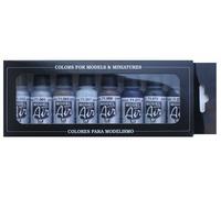 Vallejo Model Air Metallic Colors Acrylic Paint Set for Air Brush - Assorted Colours (Pack of 8),17 ml (Pack of 8)