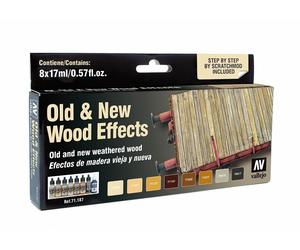 VAL71187 - AV Vallejo Model Air Set - Old & New Wood Effects