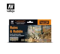 Vallejo VAL71214 AV Model Air Set-Ruins and Rubble (8), Various,17 ml (8er Pack)