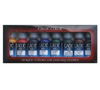 Vallejo Game Color Acrylic Paint Set, 8 Transparent Inks in 18 ml Bottles with Droppers for Shading Effects and Washes for Fantasy and Wargames